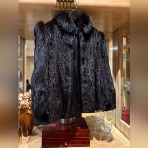 Saga Furs Black Mink Jacket Plus Size